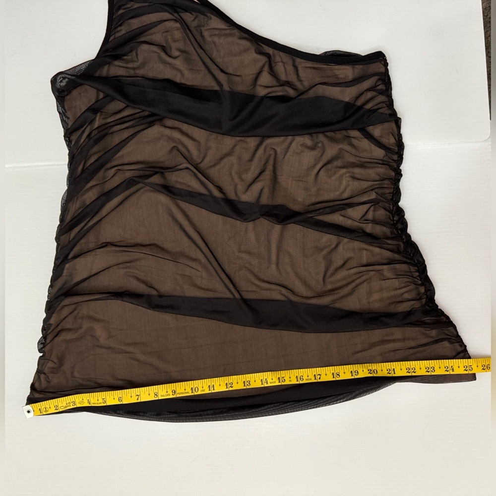 Torrid - Mesh One Shoulder Contrast Lining Top - 3 - Picture 10 of 12